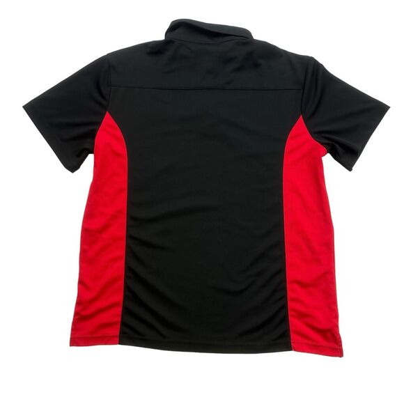 Caseys Polo Shirt Mens Large L Black Red Short Sleeve Workwear Employee - Picture 2 of 9